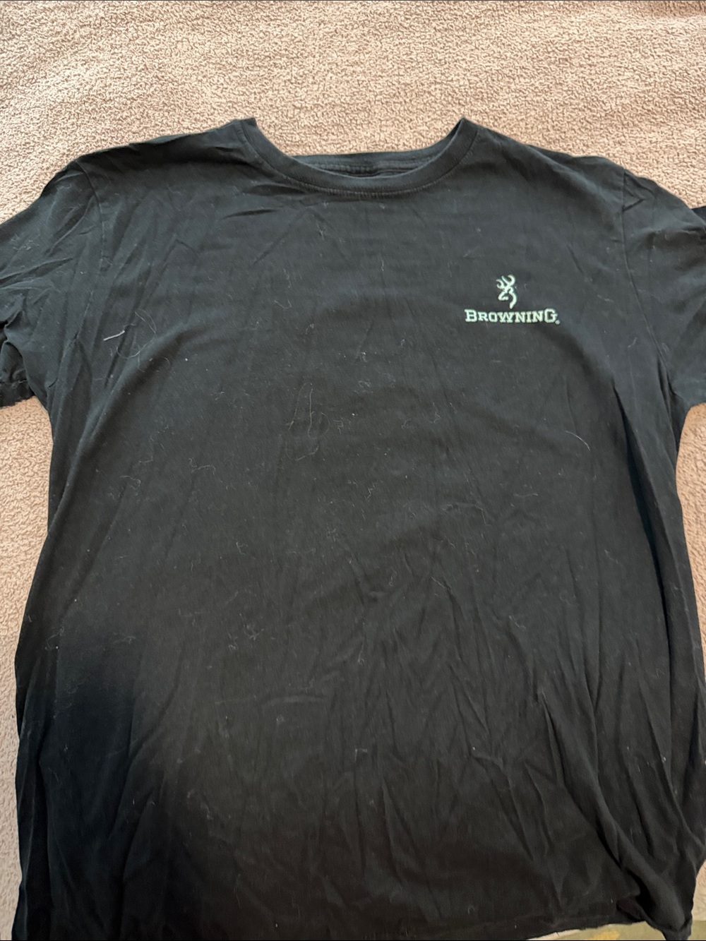 Browning Black Short Sleeve Tee with Green Logo